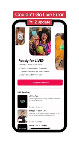 @tiktok Why can’t I go live? Troubleshooting question and answer. #ContentCreatorSupport #TikTokTips #livestreamissue  #TikTokTroubleshooting #tiktok