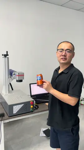 Laser marking machine marking a Fanta custom #lasermarking #machine #tools #satisfying #custom #businessideas #engraving #fyr 