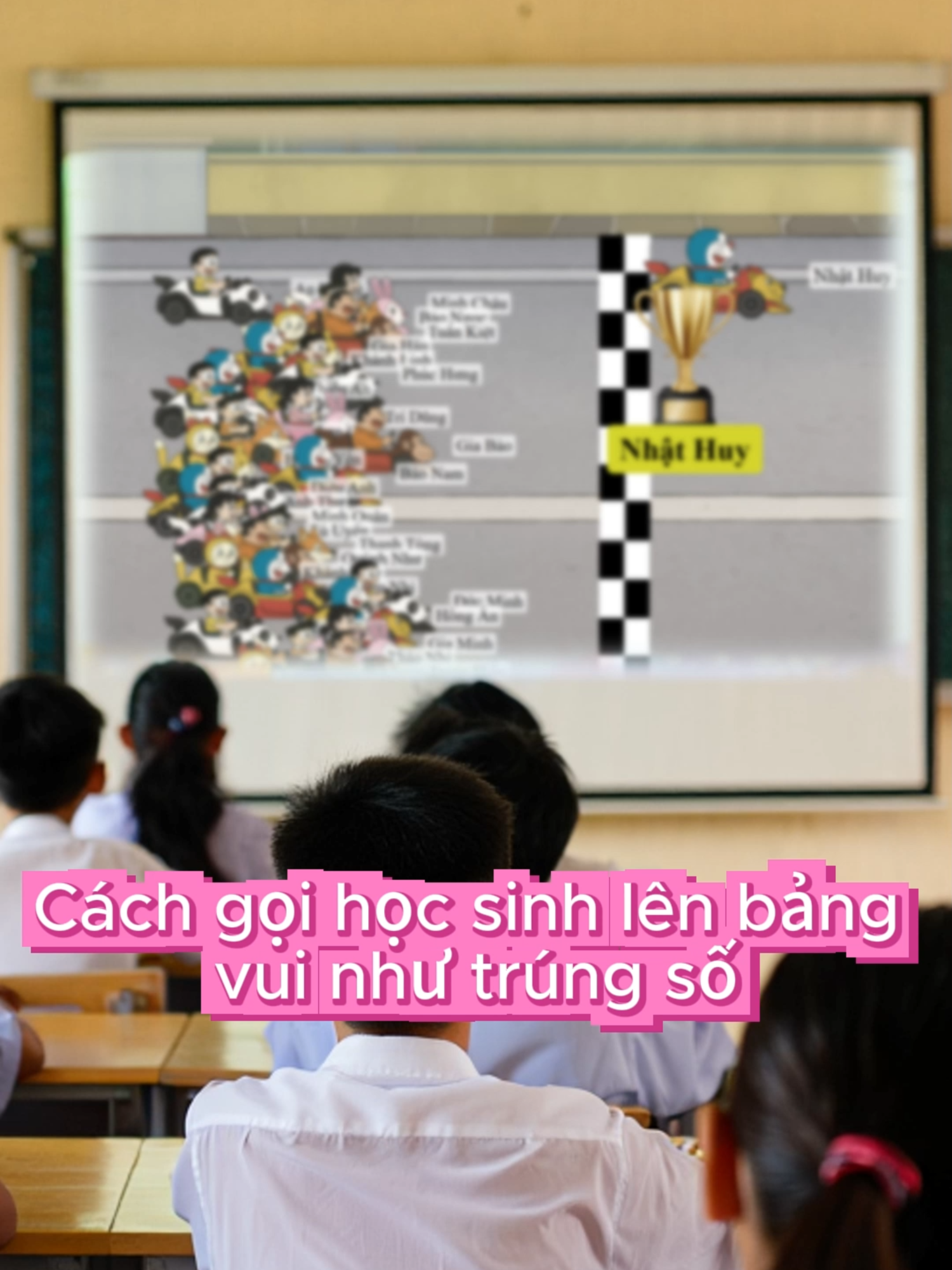 Gọi học sinh lên bảng bằng trò chơi Cuộc Đua Đô rê mon #tieuhoc #dayhoc  #trochoidayhoc #giaovien #giaovientieuhoc #dayhocsangtao