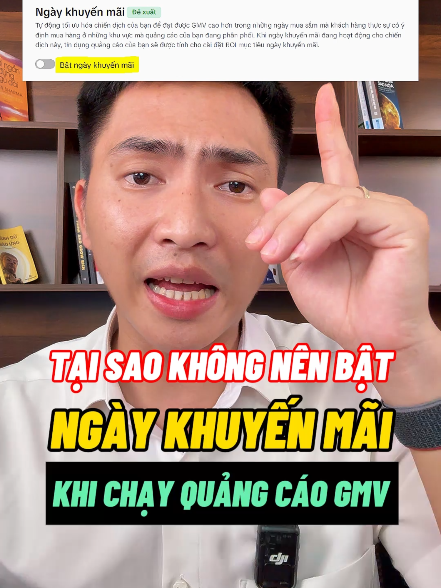 Tại sao không nên bật ngày khuyến mãi khi chạy quảng cáo GMV #damvantuan #banhangtiktokshop #quangcaotiktok #xaykenhtiktok #livestreambanhang