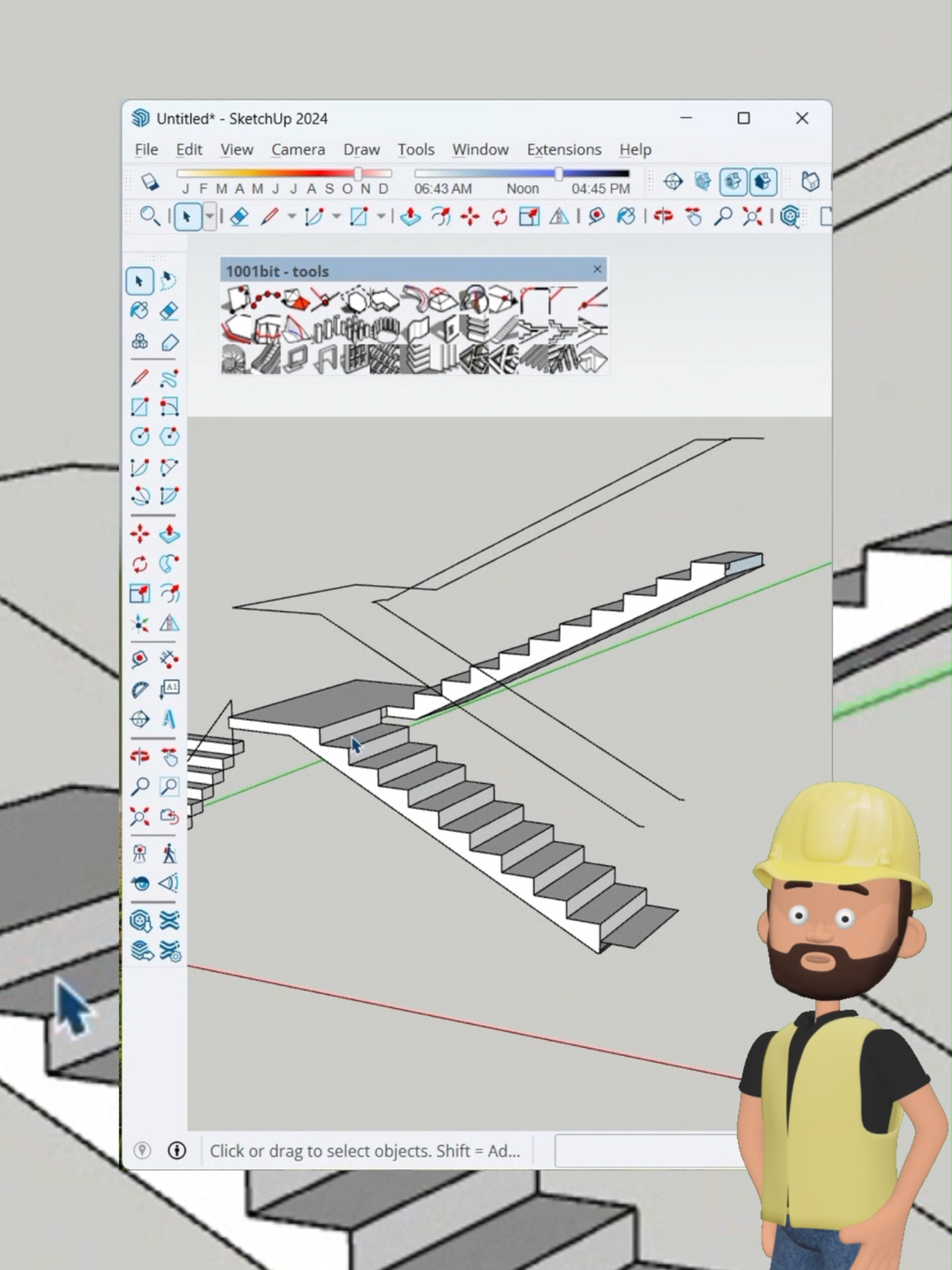 Cara cepat membuat tangga di sketchup yang cepat dan akurat #sketchupextension #sketchupplugin #sketchuptutorial #tutorialsketchup #sketchupindonesia #sketchup3d