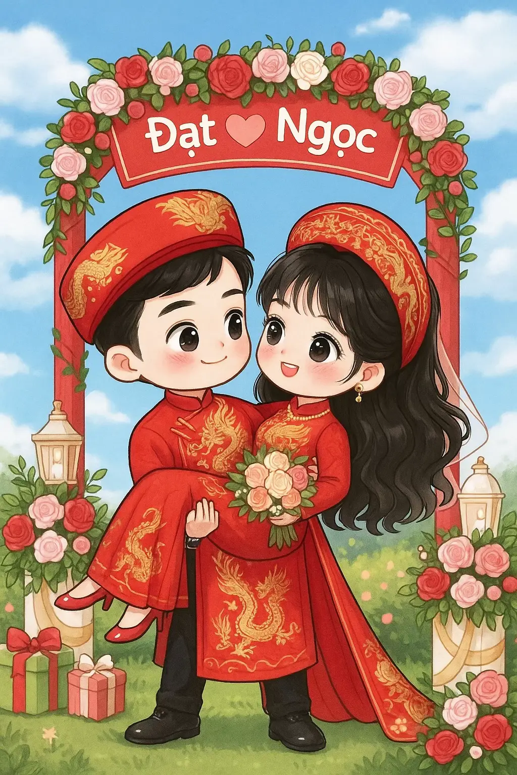 Chủ đề : Ngày Hạnh Phúc - trang phục Áo Dài Cưới ( phần 2 ) #khoimykute #chibi  Các bạn đã ❤️ và cmt để yêu cầu . Mình đã chọn ngẫu nhiên 🫶. Xin chúc mừng các bạn có tên trong danh sách nha 👌
