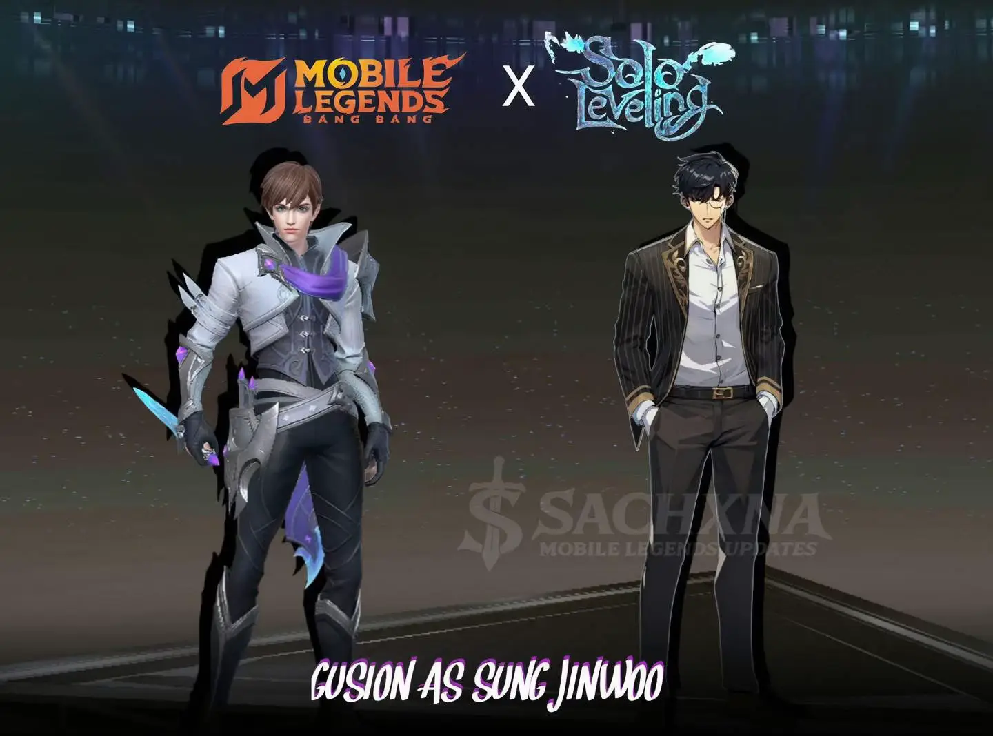 Kolaborasi Kulit Baru yang Akan Datang MLBB X Solo leveling Gusion sebagai Sung Jinwoo Benedict sebagai Cha Hae-In Karina sebagai Kanae Tawata Valir sebagai Choi Jong-In Aurora sebagai Alicia Blanche Catatan: Pahlawan yang dipilih belum dikonfirmasi; mereka hanya prediksi untuk kolaborasi kulit ini.