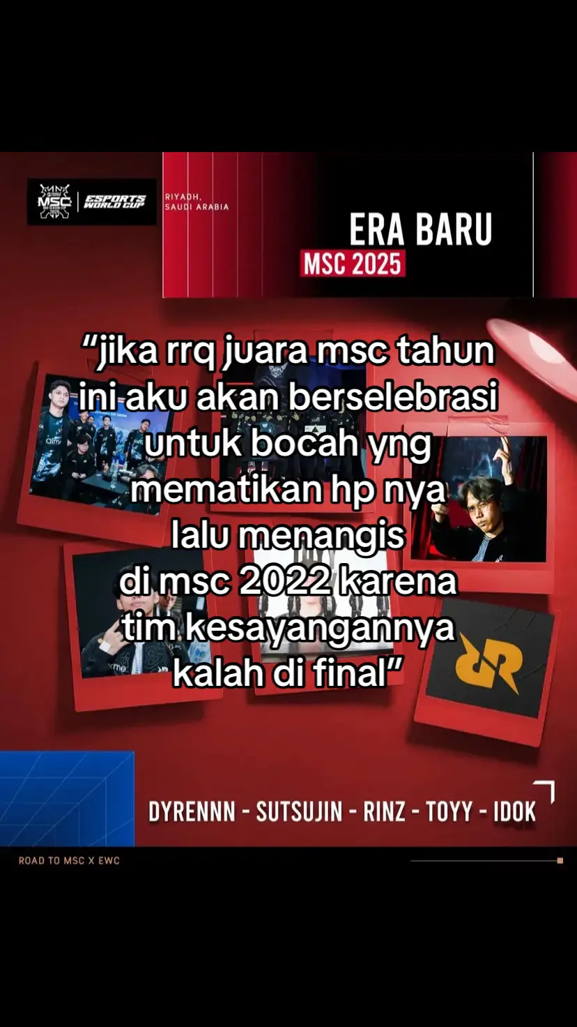 Go Hoshi, rebut kembali gelar-gelar yng selama ini kau tinggalkan king. #rrq #rrqhoshi #teamrrq #rrqkingdoom #kingdomhearts #ewc2025 #vivarrq 