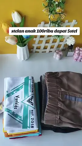 stelan anak 100ribu dapat 5stel untuk usia 1 sampai 12tahun #stelananak #bajukaos #stelananakcowok #stelananaklakilaki #viral #fypp #viralvideo 