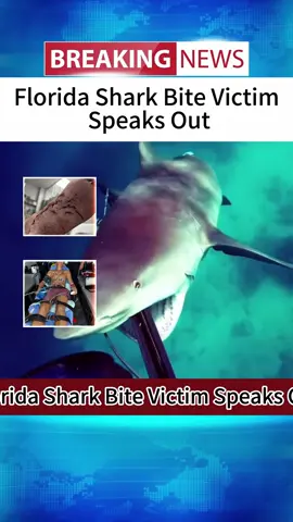 Florida Shark Bite Victim Speaks Out#news #breakingnews #foryou #fyp #tiktoknews#sharkbite #shark 