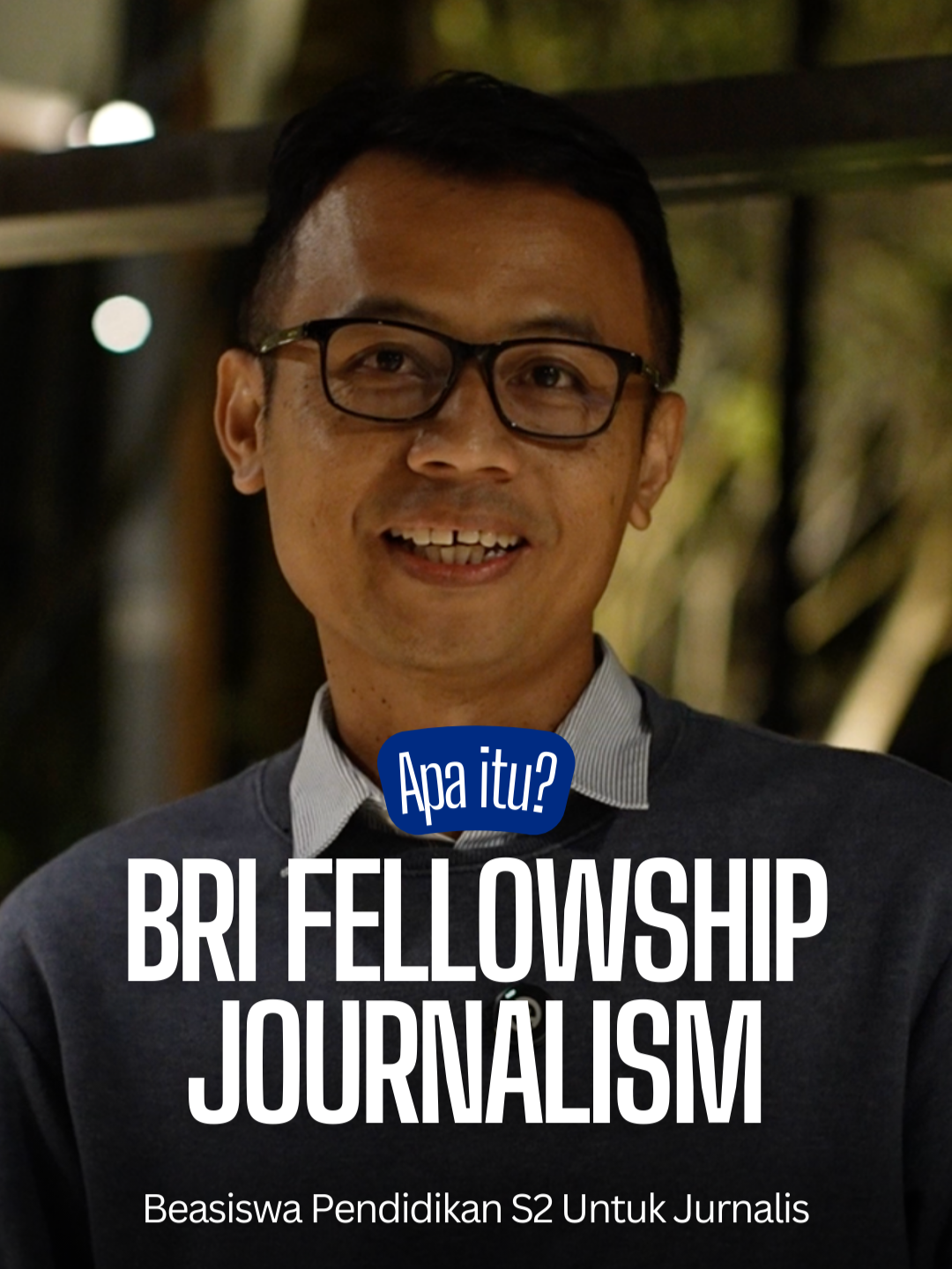 Program Beasiswa Magister (S2) dari BRI Fellowship Journalism 🎓 Sobat Solopos, PT Bank Rakyat Indonesia (Persero) Tbk atau BRI memperkuat komitmen dalam membangun ekosistem jurnalistik yang sehat dan berkelanjutan melalui BRI Fellowship Journalism ! 🎓 Program beasiswa magister (S2) ini ditujukan khusus untuk para jurnalis Indonesia yang ingin meningkatkan kompetensi dan kontribusinya. Dengarkan langsung pengalaman inspiratif dari Irwan Nugroho sebagai Mentor BRI Fellowship Journalism 2025 @bankbri_id #BRIFellowshipJournalism #BeasiswaPendidikan #BankBRI #BRI #BriliandanCemerlang