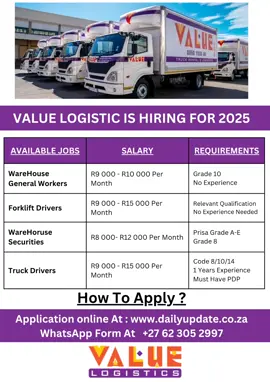 Value Truck Is Hiring #plug #jobs #generalworker #hiring #cwp 