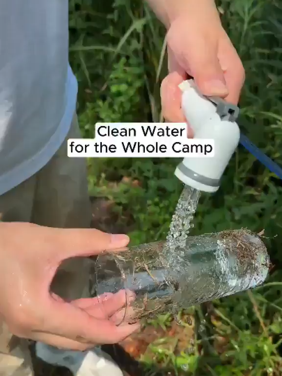 Clean water for the whole camp.#membranesolutions #waterpurifier #waterfilter #camping #outdoors #cleanwater