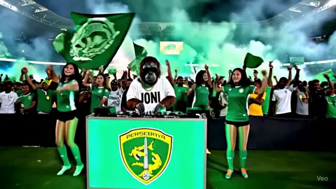 Persebaya bukan cuma di hati, tapi juga di beat! 🟢⚽🎶 #SurabayaHebat #bonek #persebaya #ai #dj #fyp #veo3 #aijoni168