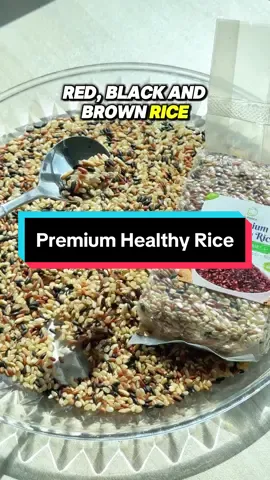 Gusto mo ng rice na masarap PERO healthy pa? 🍚✨  Try mo 'tong 3-in-1 Premium Healthy Rice!  🤎 Brown Rice - Natural aromatic, high fiber ❤️ Red Rice - Antioxidants for heart health   🖤 Black Rice - Anti-aging properties  ✅ Good for digestion ✅ Slow release carbs = no sugar crash ✅ Perfect for balanced lifestyle ✅ Malambot, mabango, SUPER SARAP kahit walang ulam!  Small change lang pero BIG STEP para sa health mo! 💪  Sino dito ready na mag-switch? Comment 