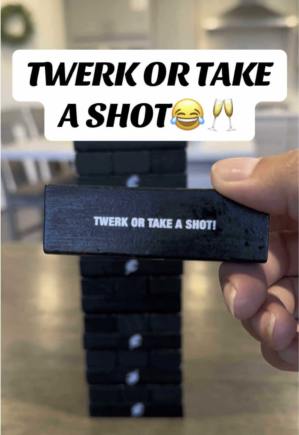 I mean if the block says twerk, I cannot deny it. Rule are rules 🤏🏽🤏🏽🤏🏽 #girlsnight #GameNight #fungames #fyp #drinkinggame 