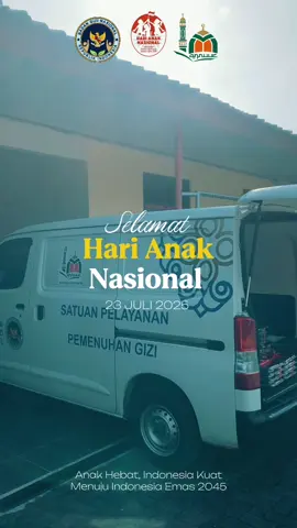 Hari ini milik kita, anak-anak Indonesia! Suara kita penting, mimpi kita besar, dan masa depan ada di tangan kita. Selamat Hari Anak Nasional! 🌟 #HariAnakNasional #mbg #badangizinasional #prabowo #GenZUntukIndonesia