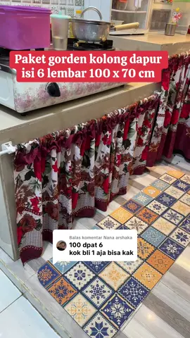 Membalas @Nana arshaka paket gorden dapur isi 6 lembar 100 cm tinggi 70 cm yang mau tiangnya komen aja ya #gordenkolong #gordenkolongdapur #gordendapurminimalis 