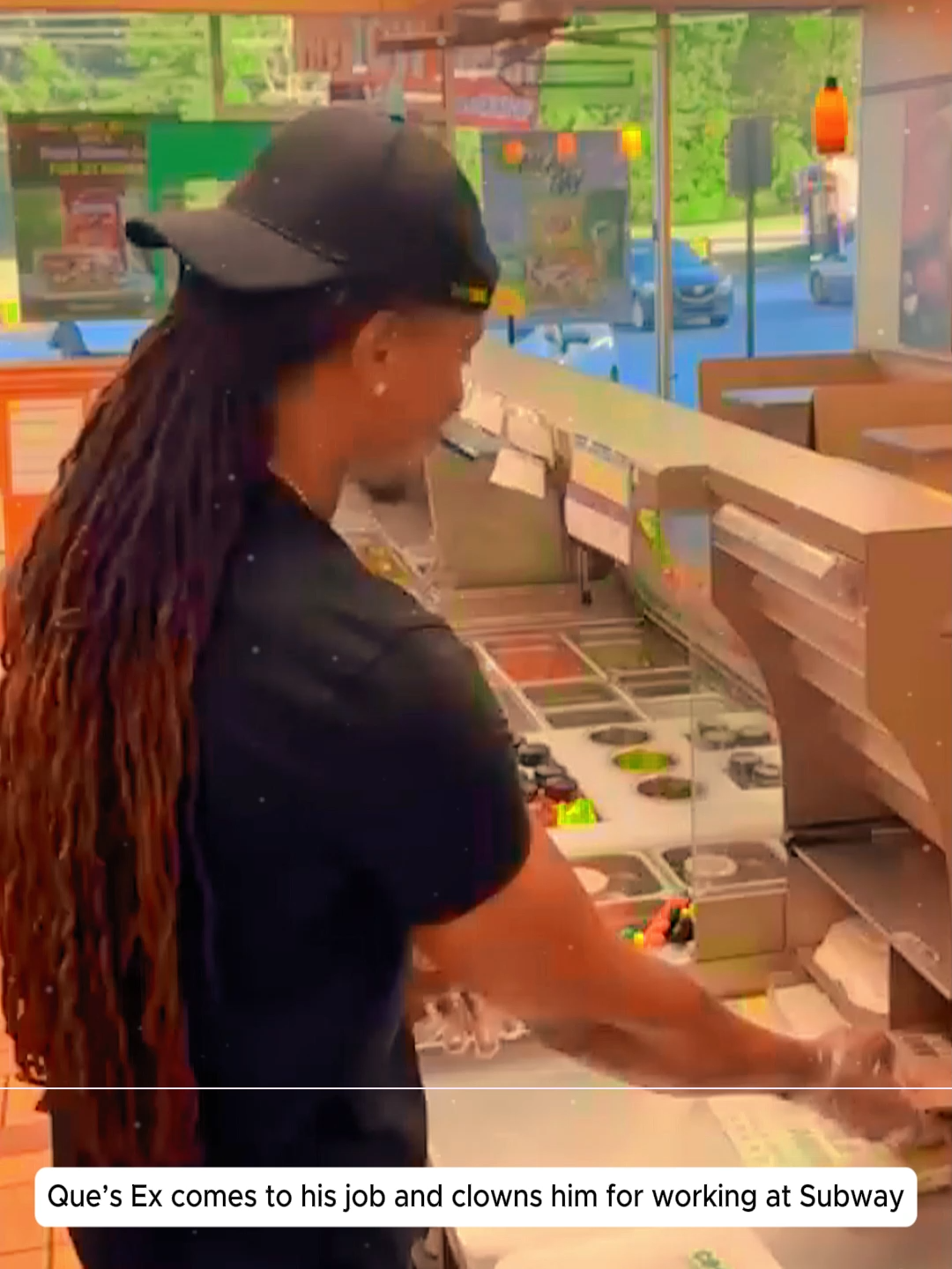 Que’s Ex comes to his job and clowns him for working at Subway#kountrywayne #love #comedytiktok #comedian #comedyvideo #videoviral #viralvideo #vairal