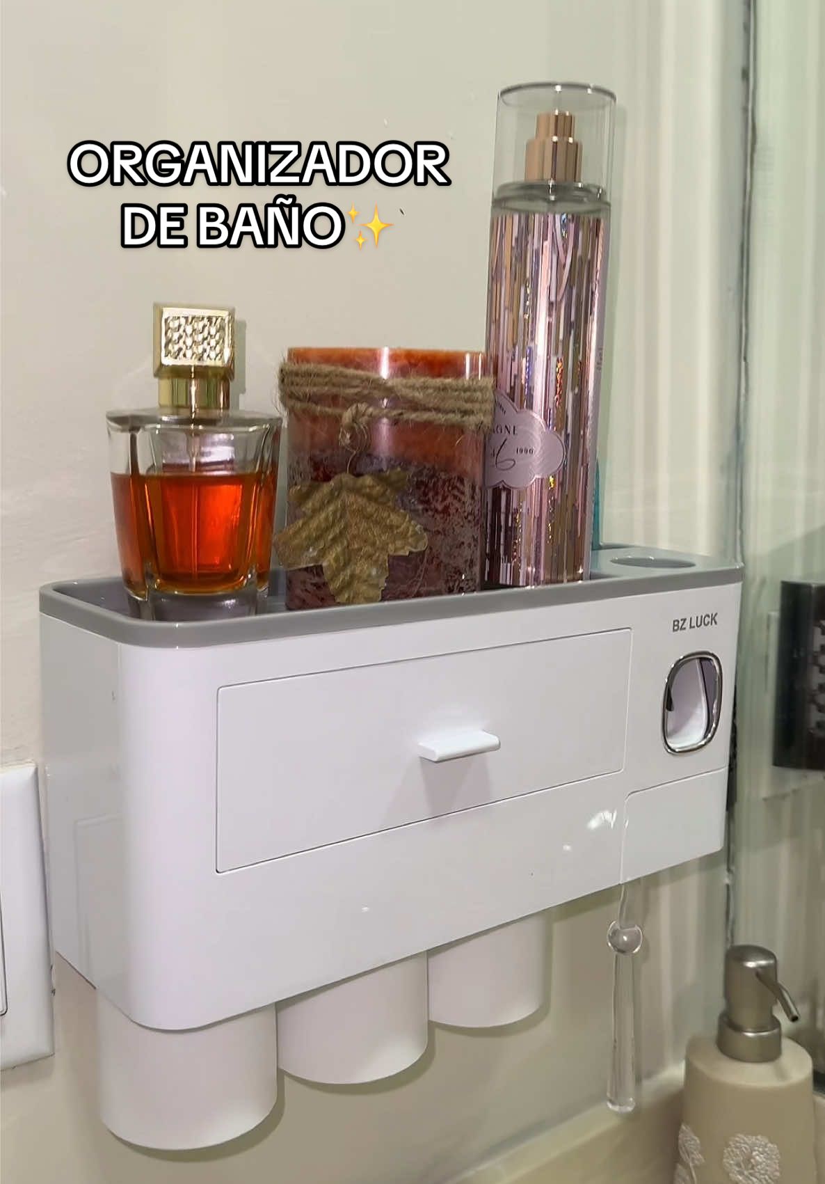Que te pareció este organizar para el baño?🥰✨ a mi me encantaaa! Está útil 👌🏼#bathorganization #toothbrushorganizer #bathorganizer 