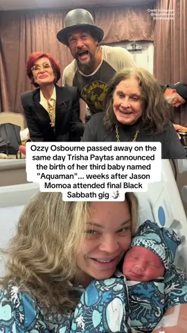 RIP Ozzy Osbourne and congratulations Trisha Paytas, these are words I never thought I’d read in the same sentence… 🧜🖤 #trishapaytas #ozzyosbourne #blacksabbath #aquaman #jasonmamoa 