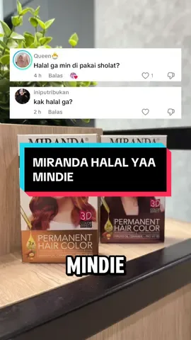 Gak usah ragu lagi yaa Mindie🤗💜 #mirandahaircolor #miranda #halal 