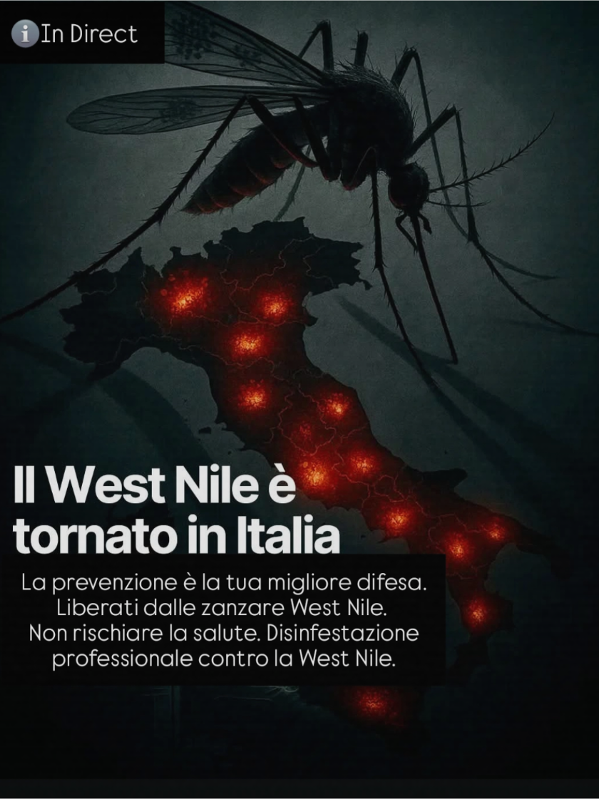 Contro la West Nile, agisci ora! La prevenzione è l'unica difesa efficace. #perte #StopWestNile #ZanzareNoGrazie #MosquitoesNoThanks #DisinfestazioneWestNile #ProtezioneWestNile #SaluteSenzaZanzare #HealthWithoutMosquitoes #EstateSicura #SafeSummer #PrevenzioneZanzare #LiberiDallaWestNile #FreeFromWestNile #AddioZanzare #ControlloZanzare #disinfestazione #pestcontrol #casapulita #igiene #stopinsetti #sicurezza #prevenzione #casa #salute #benessere 
