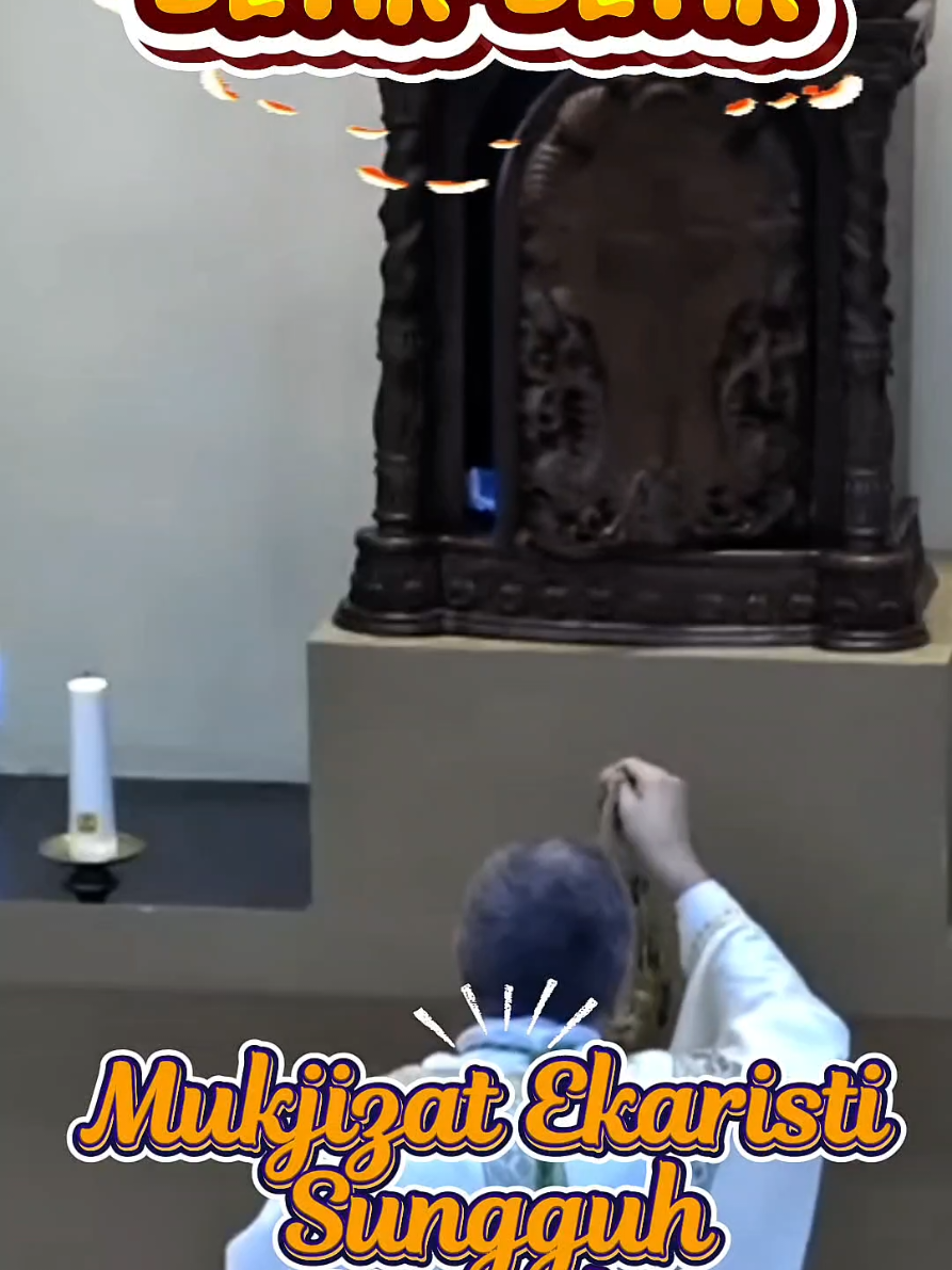 PERTAMA TERJADI DI INDONESIA!! MUKJIZAT EKARISTI TERJADI DISINI!!! PINTU TABERNAKEL TERTUTUP SENDIRI SAAT DIBERKATI. #viral #fyp #mukjizat 