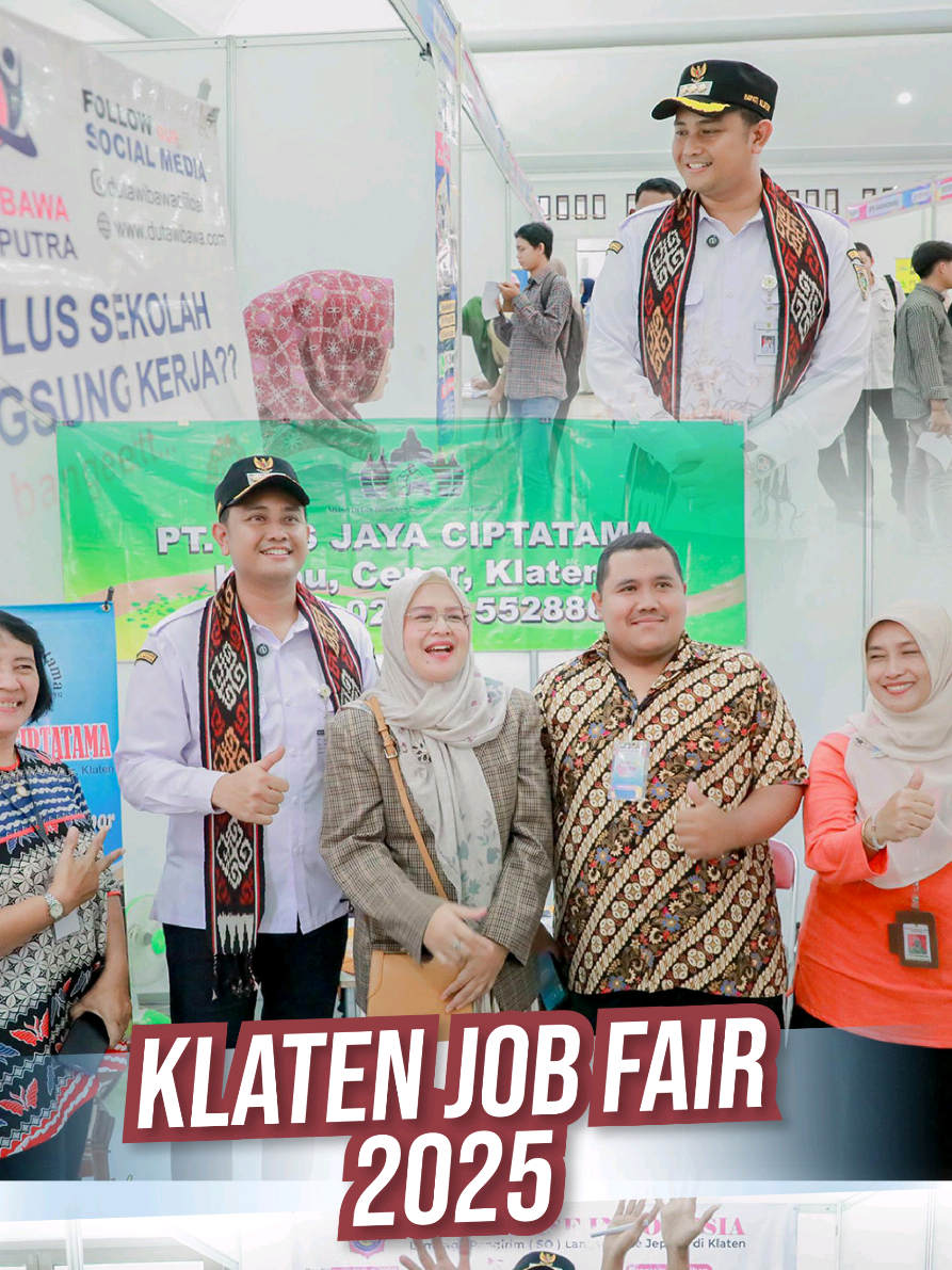 Yang butuh pekerjaan, ayo langsung gas ke RSPD. GPL. Gak pake lama. Pokoknya 4.000 lowongan kerja dari 33 perusahaan di Klaten Job Fair 2025 ini harus keisi semua. #hamenang #klaten #klatenkeren #jobfair #4u 