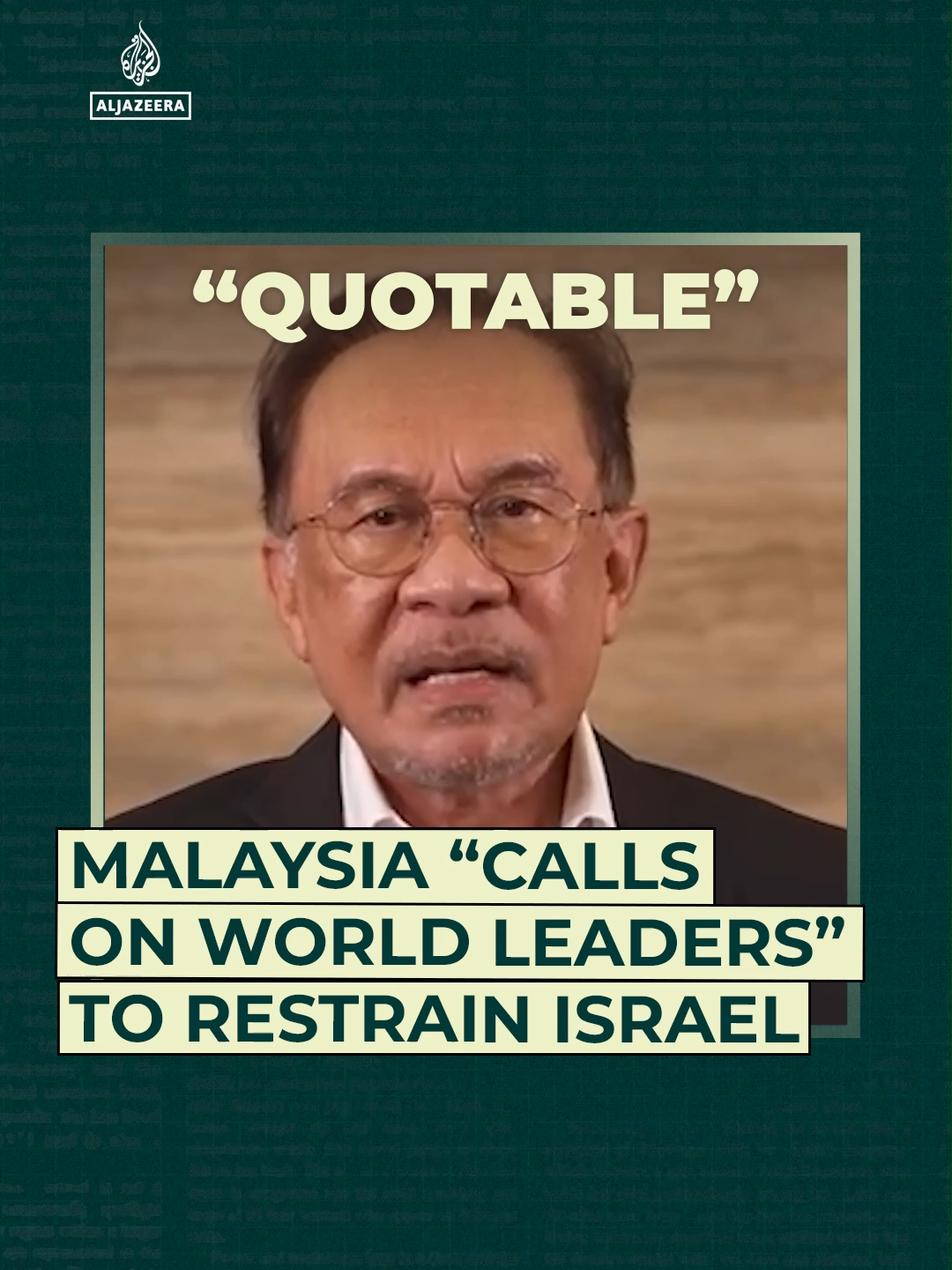 In a video, Malaysian Prime Minister Anwar Ibrahim called on world leaders with influence, including the #US President, to restrain #Israel from “indiscriminate killings” in #Gaza. #news