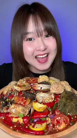 ตำขนมจีนปูม้าแคปหมู แคปหมี แคปมาดูโหน่ยย #ตำซั่ว #ปูม้า #ASMR #mukbang  #ของกิน