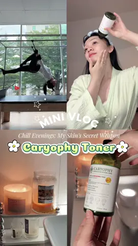 My chill evening 🌙  bí kíp healing cho làn da Vy - Toner Caryophy ✨#caryophy #caryophyvietnam #toner #Vlog #dailyvlog #aesthetic #chill #relax #eveningroutine #asmr #gurwm #vythienyet #unwind #fyp 
