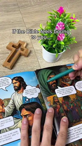 If the Bible seems boring to you, I’ve got your solution 🥹🙏🏼 #Bible #Comic #God #Believer #Book #Gospel This comic book version of the Bible changed my life. For Christian believers who love God.