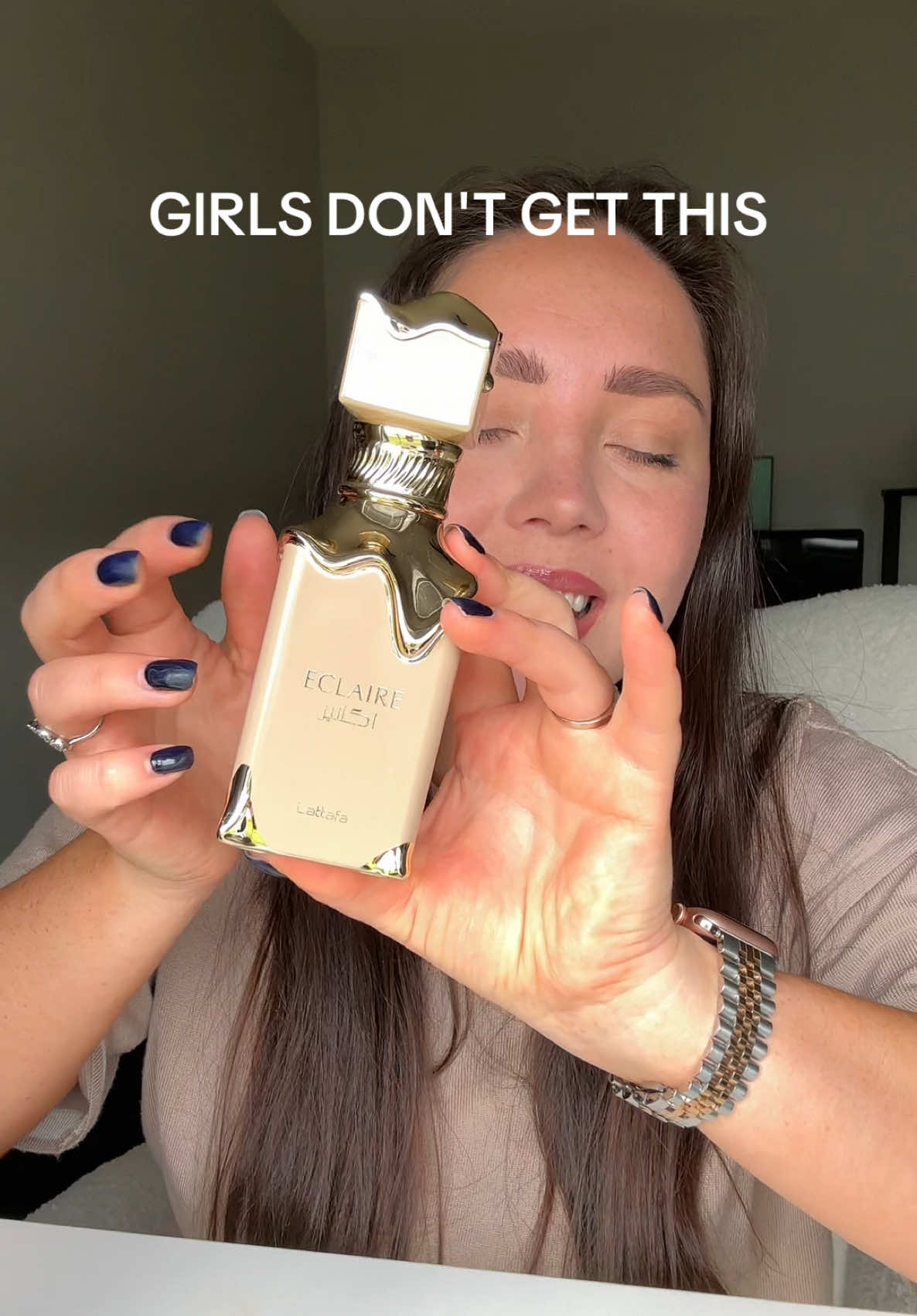 Gourman girlies are gonna love this perfume! Eclair by Lattafa  #lattafa #lattafaeclaire #perfumetok #arabianperfume #arabperfume #perfumereview#CapCut 
