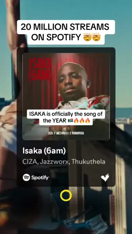 Cizarians, another milestone for the AFRICA’S GOLDEN BOY @CIZA 🔥🤯 Ciza to the world 🌎🌏 continues 🔥🔥 #ciza #isaka #3step #3stepafrohouse #afrohouse #afrohousemusic #3stepafrohouse #3stepafrotech #afrohouselovers #spotify #20million #southafricatiktok🇿🇦 #southafricatiktok #satiktok🇿🇦 