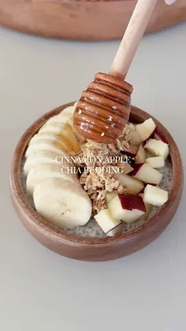 Cinnamon apple chia seed pudding ✨🤎 This is definitely giving cozy Fall vibes 🤭  Recipe: 3 tbs chia seeds 3/4 c milk 1/4 c vanilla yogurt 3 dashes of cinnamon  1/2 tbs honey Pinch of sea salt Diced apples Mix and rest in fridge. Enjoy the next morning ✨ #chiaseedpudding #chiapuddingrecipe #chiapudding #chiaseedspudding #chiaseeds 