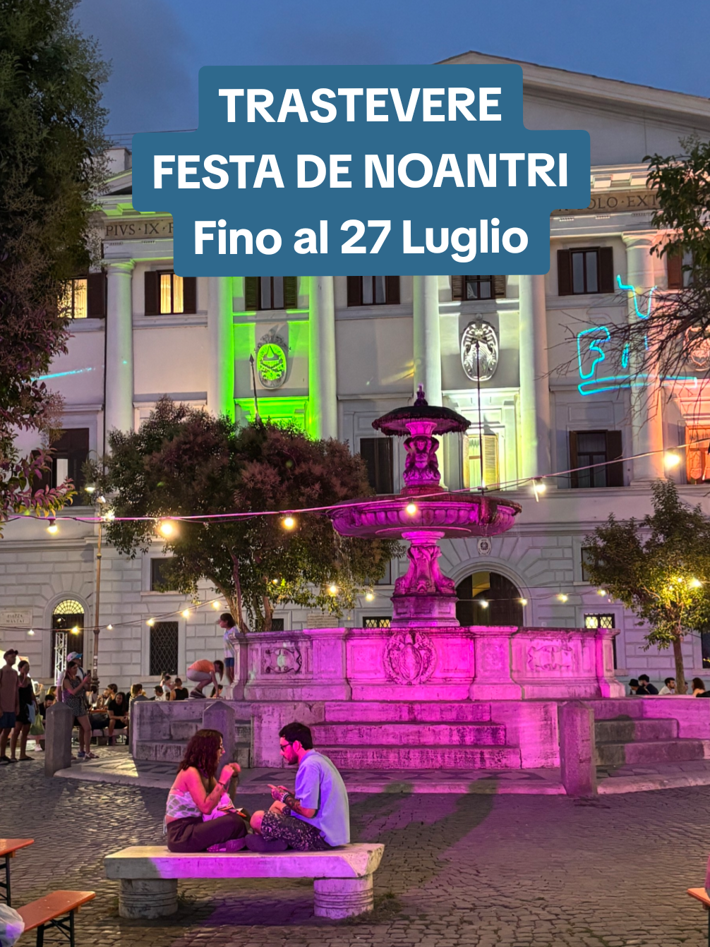 𝗧𝗥𝗔𝗦𝗧𝗘𝗩𝗘𝗥𝗘 - 𝗧𝗧𝗦 𝗙𝗢𝗢𝗗® 🍔🎇 𝗙𝗲𝘀𝘁𝗮 𝗱𝗲 𝗡𝗼𝗮𝗻𝘁𝗿𝗶 - 𝟭𝟴 > 𝟮𝟳 𝗟𝘂𝗴𝗹𝗶𝗼 🥳 𝗣𝗶𝗮𝘇𝘇𝗮 𝗠𝗮𝘀𝘁𝗮𝗶 - 𝗜𝗡𝗚𝗥𝗘𝗦𝗦𝗢 𝗟𝗜𝗕𝗘𝗥𝗢 ✅ Un luogo magico nel cuore della Capitale! 🤩 Piazza Mastai fino al 27 Luglio, in occasione della Festa de Noantri, ospiterà il ristorante a cielo aperto più grande di Roma, targato TTS FOOD! 🥳 I nostri Street Chef vi aspettano per farvi gustare ricette italiane e internazionali in stile Street Food e farvi vivere dei veri momenti di relax con le persone che più amate! 😍 INFO ⬇️ ✅ Fino a Domenica 27 Luglio 🕙 Tutti i giorni dalle 18:00 alle 24:00 TTS Food è un format di Mela Eventi 📲 Segui gli aggiornamenti degli eventi sulle nostre pagine social!