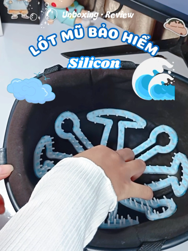 Lót mũ bảo hiểm chính là món đồ tui iu nhất lúc nàyyy ｡⁠◕⁠‿⁠◕⁠｡ #foryou #fyp #xh #dilinlin_135 #unboxing #review #lotmubaohiem #lotmubaohiemcogai #lotmubaohiemdep #lotmubaohiemsilicon #mienglotmubaohiem 