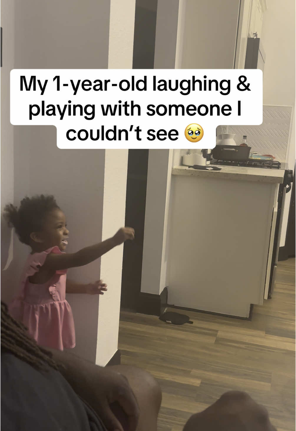 I swear babies can see what we can’t 🥹💫 My daughter spent a full minute playing with something… and even said ‘stop’ like it tickled her 💕 #SpiritualBaby #PureHeart #MomLife #BabyTalk #CaughtOnCamera #Ancestors  #angelvisitation 