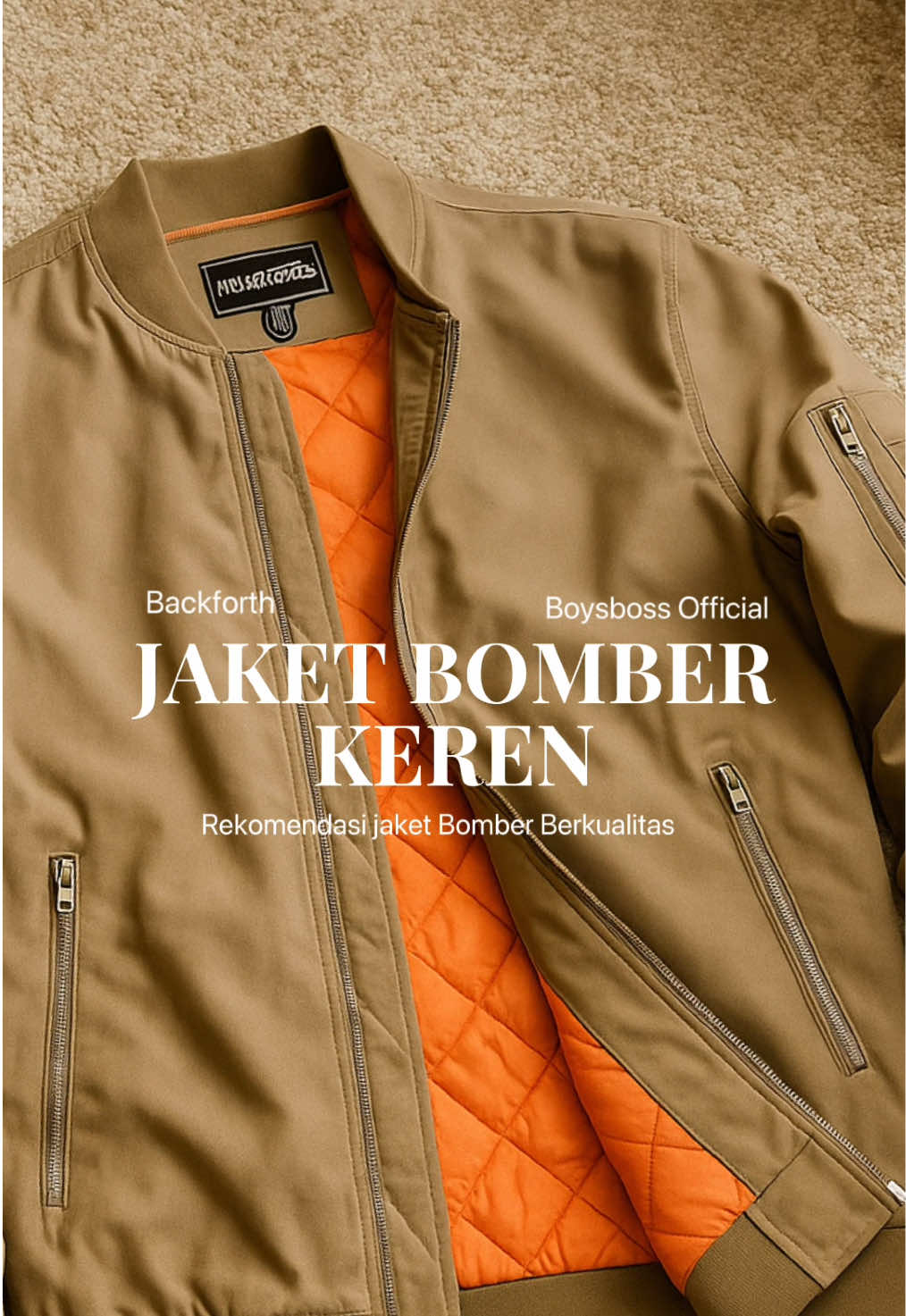 Backforth - Jaket Bomber Basic Vintage #jaketbomber #promo #jaketpria #jaketcasual #fyp #jeketkeren 