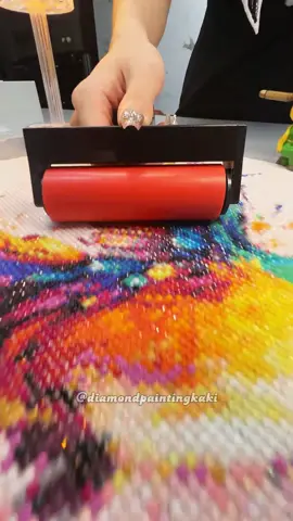 Who loves using this rolling pin at the end of diamond painting?!🤩 #diamondpainting #diamondpaintingpro #DIY #satisfying #asmr #fyp #foryou