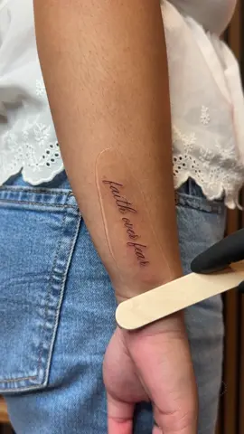 “Faith over fear” tattoo for Natalie ♡ Done at @syzygy tattooing  #tattoo #tattoos #finelinetattoo #tattooideas #tattooartist 
