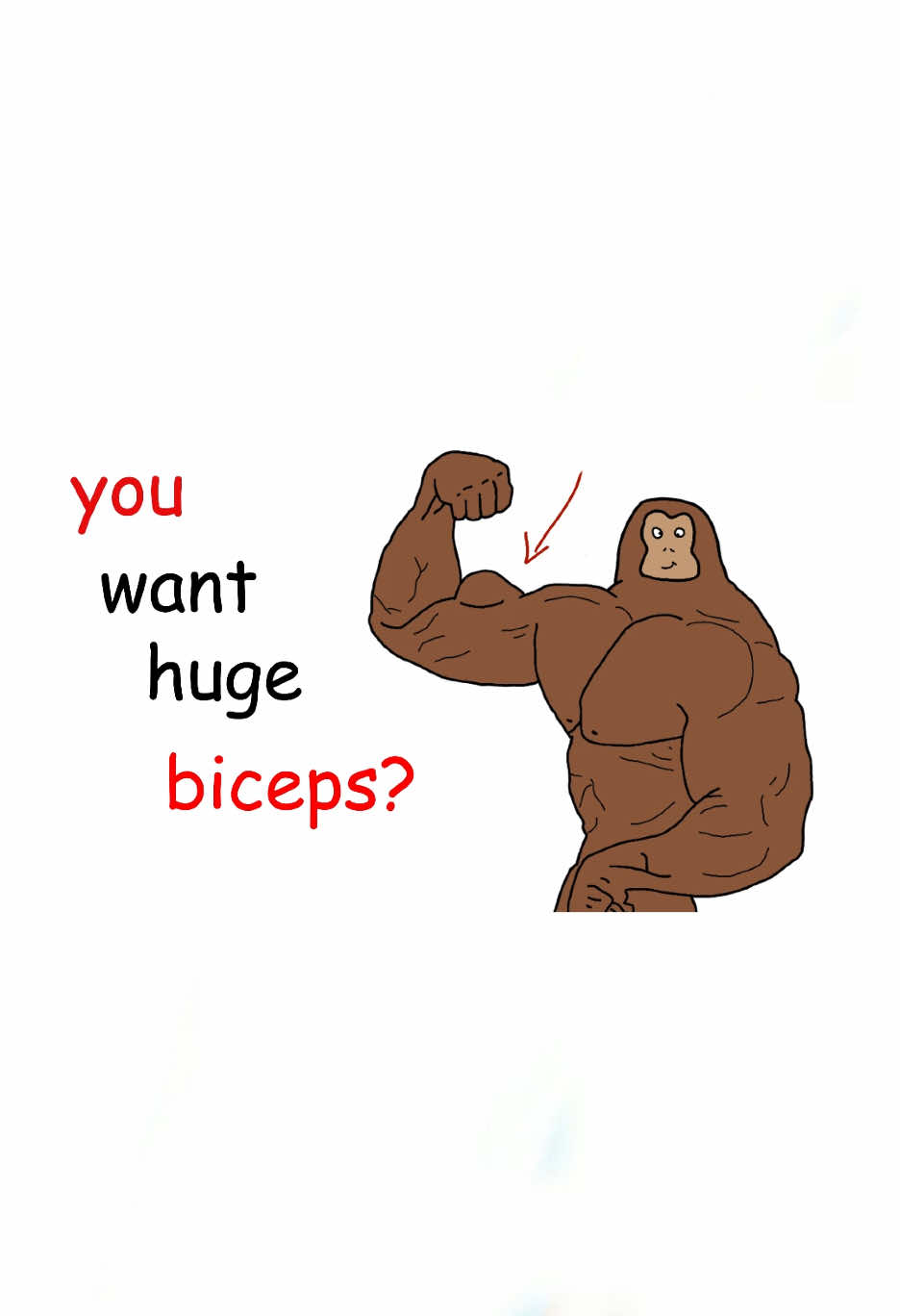 How to grow your biceps Ape simplified #bodybuilding #gym #biceps 