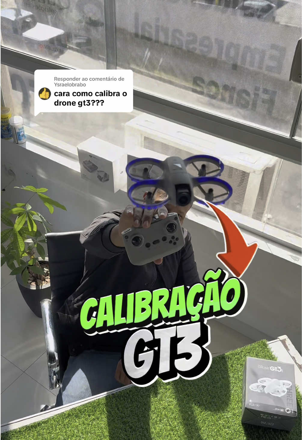 Respondendo a @Ysraelobrabo  🚨 Seu drone tá voando torto ou descontrolado? Então você ainda não calibrou do jeito certo! 👇 ✅ Passo a passo completo para calibrar o drone GT-3: 1️⃣ Carregue totalmente a bateria do drone. 2️⃣ Verifique se as pilhas do controle estão boas. 3️⃣ Conecte a bateria no drone. 4️⃣ Coloque o drone em uma superfície plana e ligue ele. 5️⃣ Agora ligue o rádio controle. 6️⃣ Mova o stick da esquerda (altitude) pra cima e pra baixo. Isso vai parear o controle com o drone – ele vai parar de piscar. 🔧 Hora da calibração do giroscópio: ➡️ Mova os dois sticks da direita para baixo e para a direita. ⬅️ O stick da esquerda, coloque pra baixo e pra esquerda ao mesmo tempo. O drone vai parar de piscar novamente – calibração feita! 🚁 Depois disso, é só apertar o botão de decolagem automática. Ele deve subir e ficar estável. Claro que não fica travado no ar se estiver ventando, então: ⚠️ Evite vento forte! Teste em local fechado ou ao ar livre, mas com clima calmo. 📌 Se ele ainda estiver instável, refaça a calibração. Pode ter dado erro. 💬 E aí, te ajudei a calibrar o seu drone? Comenta aqui! 🔗 Quer saber mais? Tem link na bio com todos os detalhes do GT-3. 👨‍🔧 Me segue pra mais dicas, tutoriais e testes com drones! #DroneGT3 #DroneParaIniciantes #CalibrarDrone #TutorialDrone #DroneBarato #GT3 #MaxHobbyDrones #drone #drones #droneiro #tutorial 