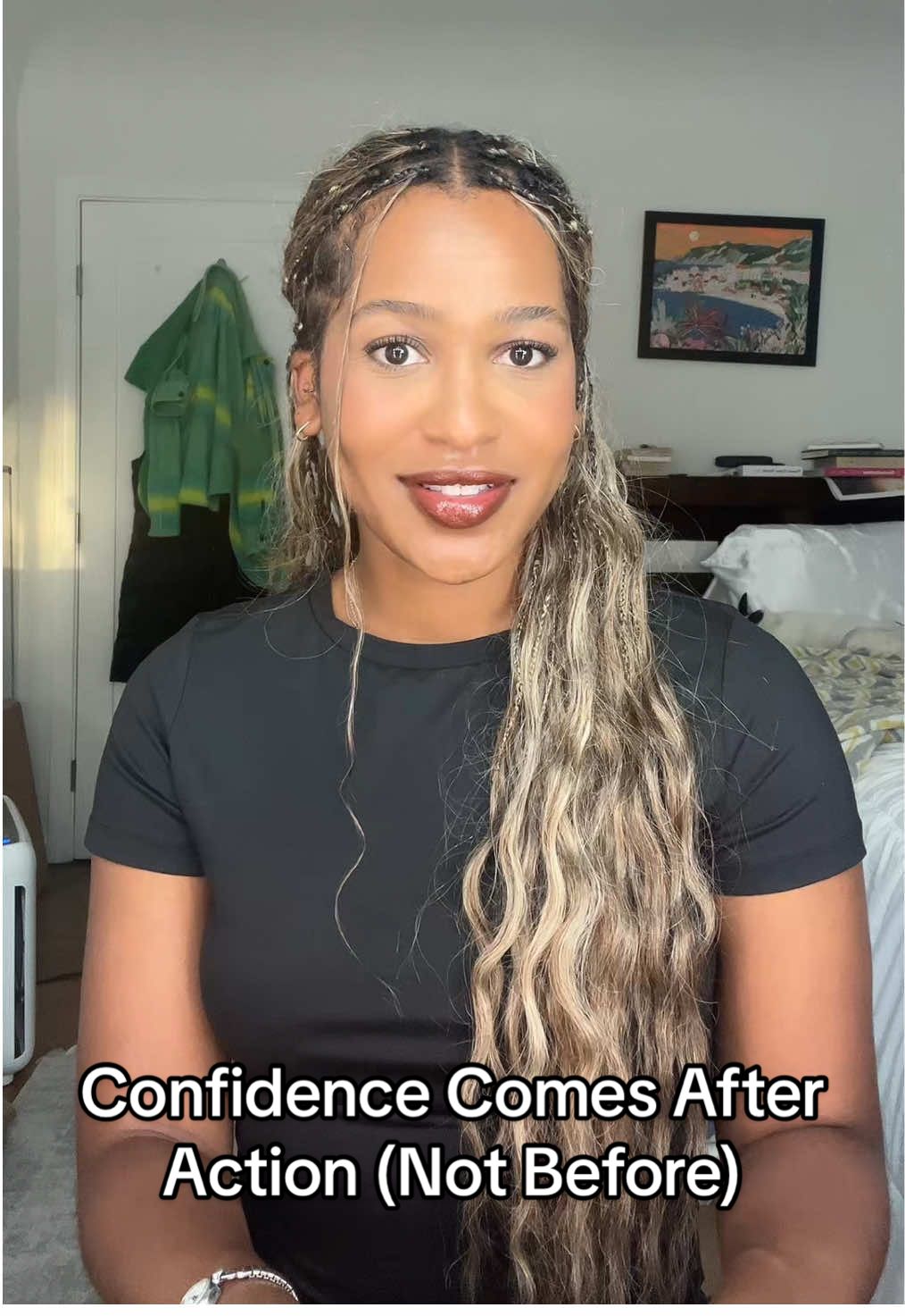 Here’s the truth: confidence isn’t a prerequisite. It’s a result. You won’t feel ready. You’ll feel awkward. You’ll wonder if anyone’s watching. (Spoiler: they’re not.) The reps matter more than the perfect start. Whether it’s posting your first video, joining that dance class, or pitching that idea — confidence shows up after you do. Take the step anyway. #BuildConfidence #PersonalGrowthJourney #StartBeforeYoureReady #MindsetMatters #AishahTries