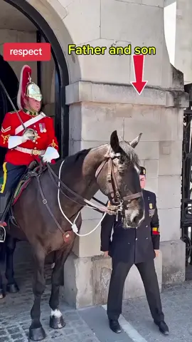 respect moment king guard horse #kingguardhorse #kingguard #royalguard 