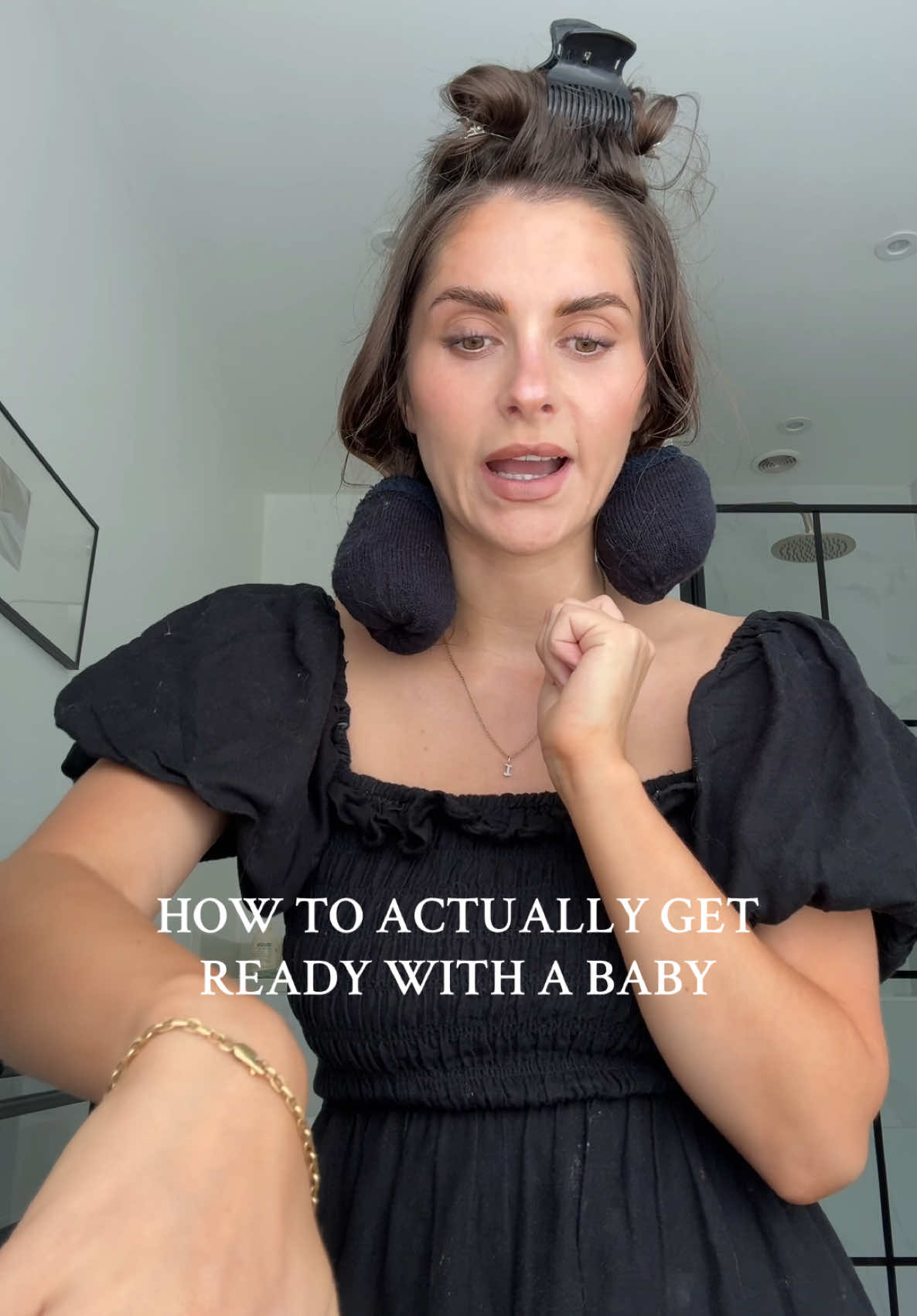 Ignore the dress we’d had a morning 🥴🫠 how to actually get ready with a baby #mumlife #minimakeup #beautyhacks #mumsoftiktok 