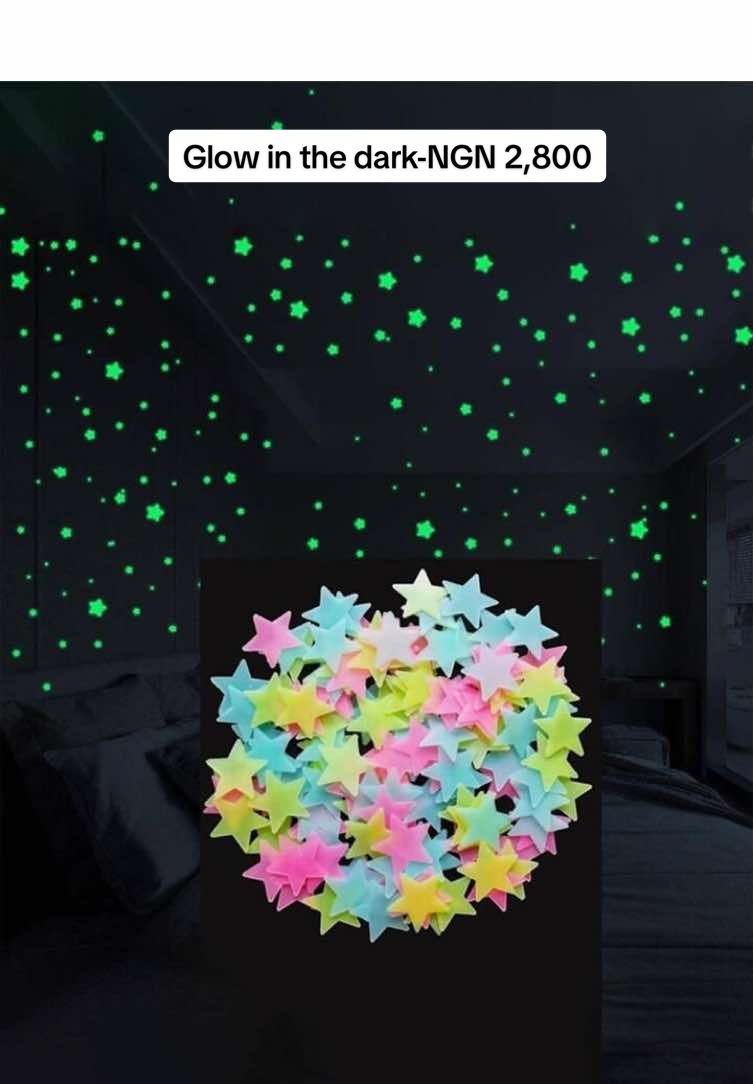 Glow in the dark star #diydecor #roomdecor #ms__aesthetics #aestheticroom #roomdecorinspo #roommakeover #ibadan #bedroomdecor #homedecor 