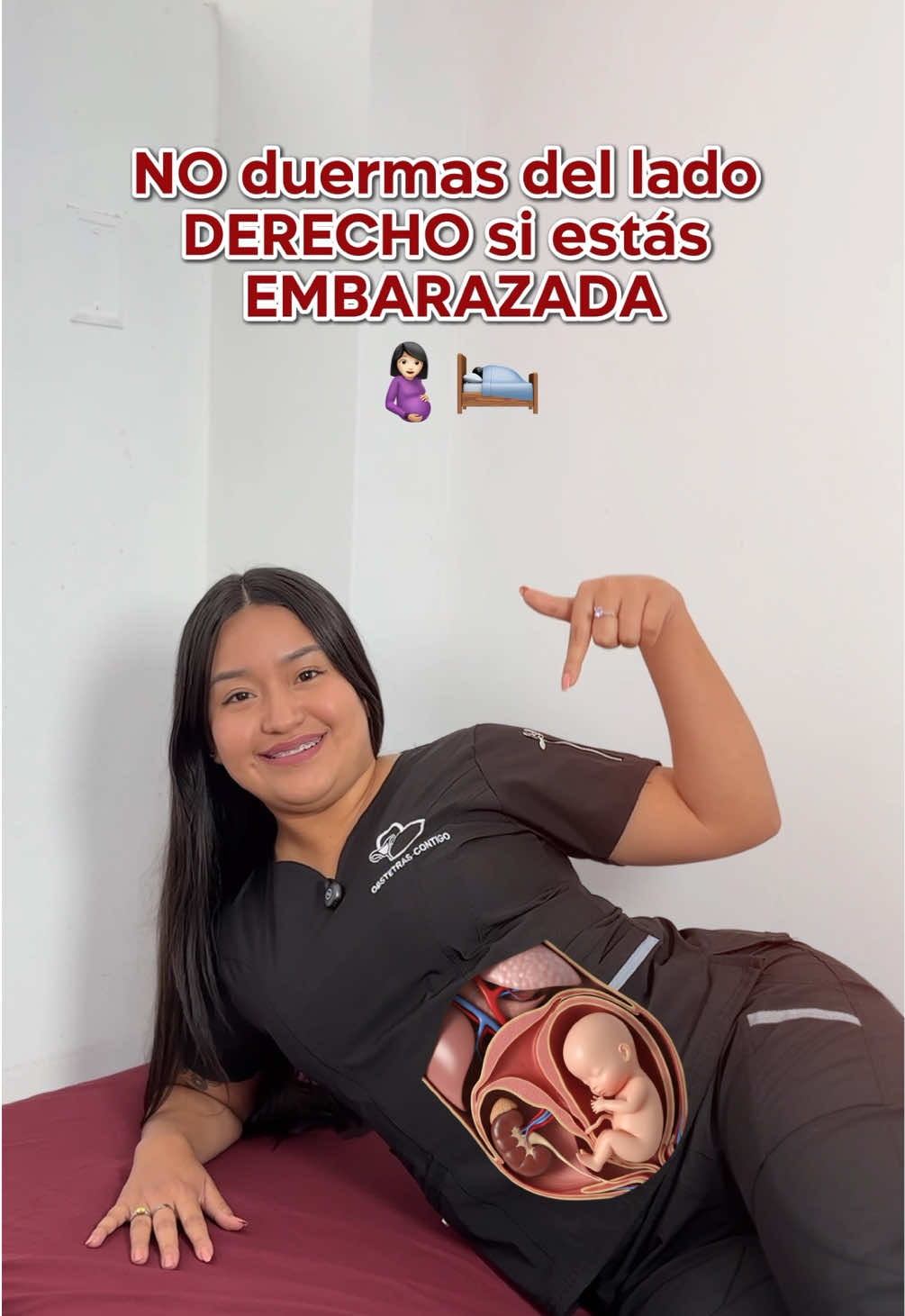 ¡No duermas de lado derecho si estás embarazada! 🤰 Aquí te contamos el porqué! 🤗 #embarazo #pregnant #fitmom #mamaprimeriza #pregnancy 