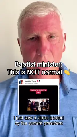 ICYMI: The current president recently posted a fake AI video of President Obama being arrested. Make no mistake: this is an intentional distraction from the Epstein files. Baptist minister and President & CEO of Interfaith Alliance, @REV. PAUL RAUSHENBUSH, wants to remind us that NONE of this is normal.