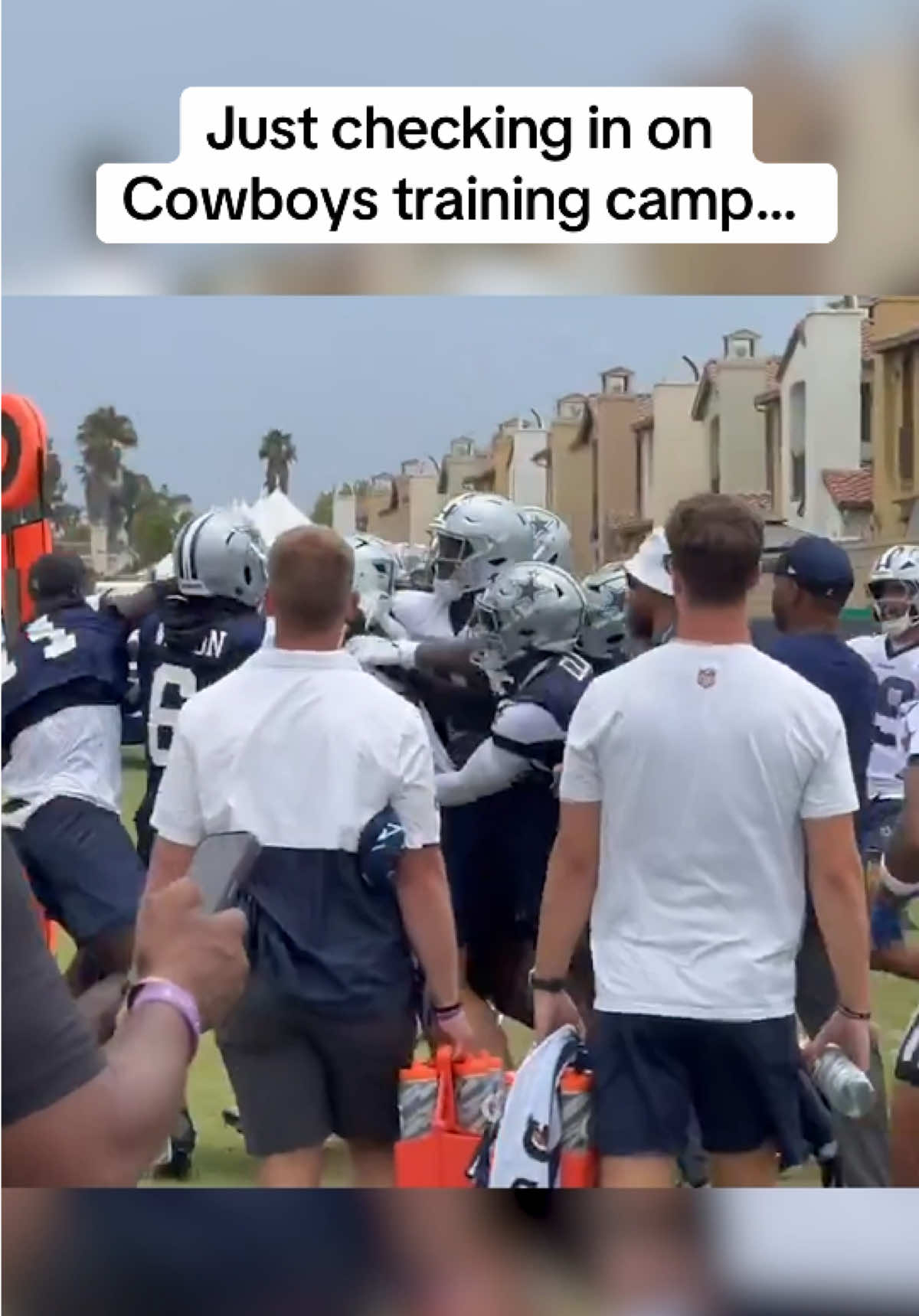 Cowboys camp is off to a hot start 🫠 (via Joseph Hoyt/Dallas Morning News/X) #nfl #dallascowboys 