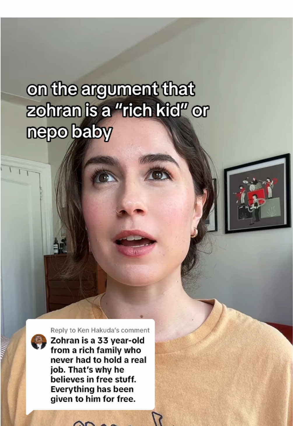 Replying to @Ken Hakuda on zohran as a “rich kid” who “thinks everything should be free”