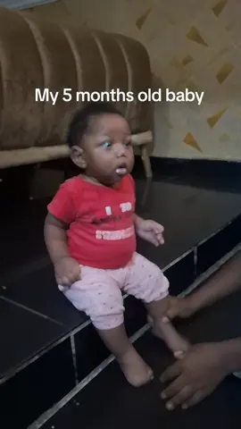 My 5months old baby legit got up from where I kept her. #goviral 