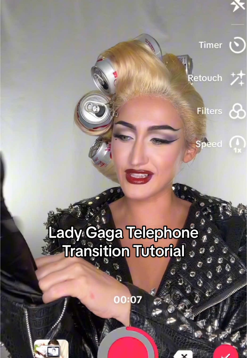 living out my teenage dream by turning myself into Lady Gaga from Telephone 🙌🏻 #makeuptutorial #transitiontutorial #ladygagatelephone #ladygagamakeup #mayhemball 